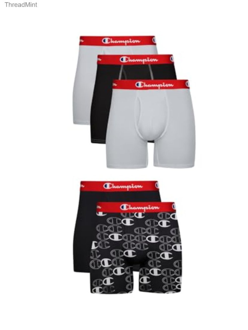 Champion Men's Lightweight Stretch Boxer Briefs - 5 Pack